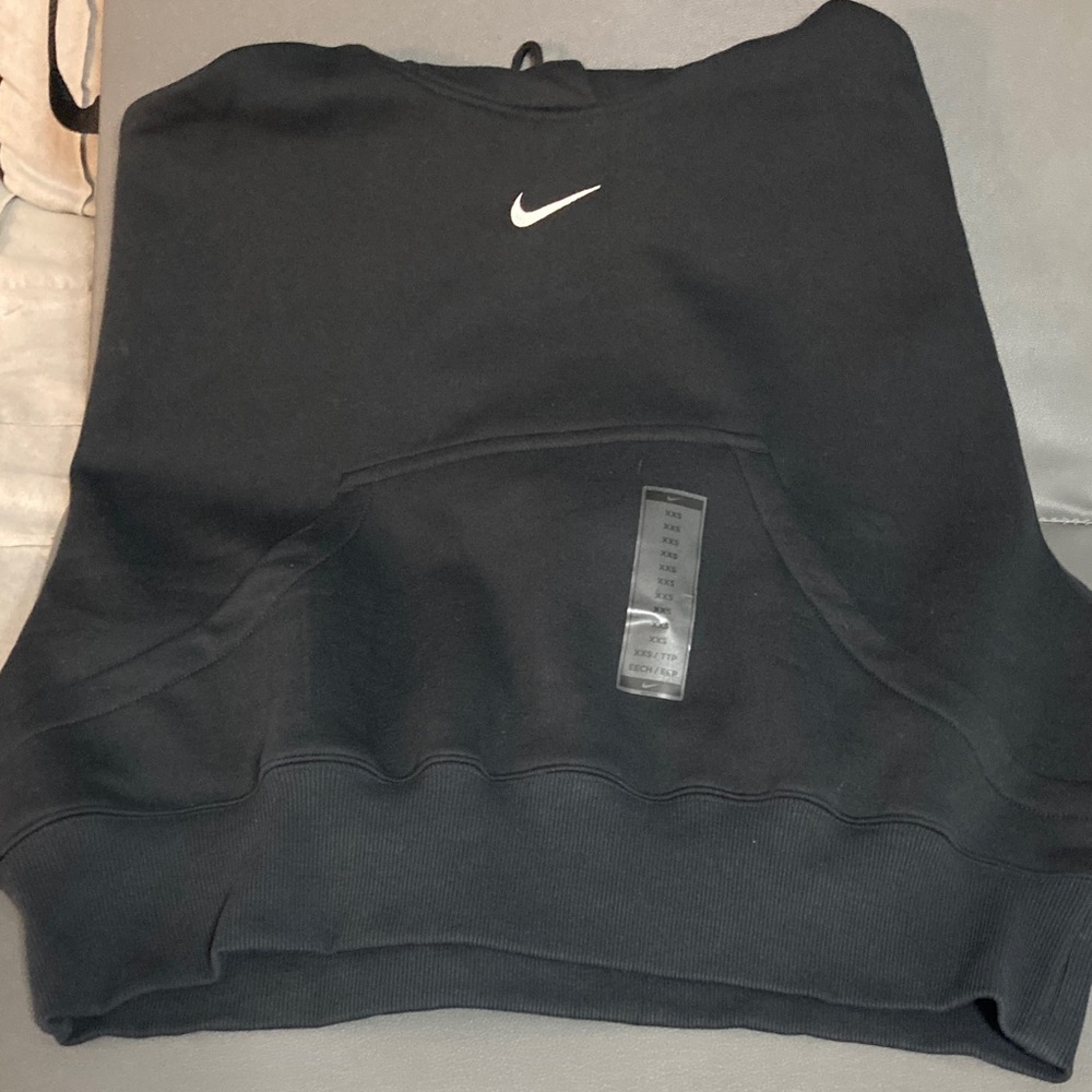 Nike Black Hoodie with Swoosh Logo womens XXS - Picture 3 of 8